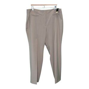 NEW Lane Bryant Straight Leg Trousers Pants Womens 22 Tan Brown Office Plus W07X